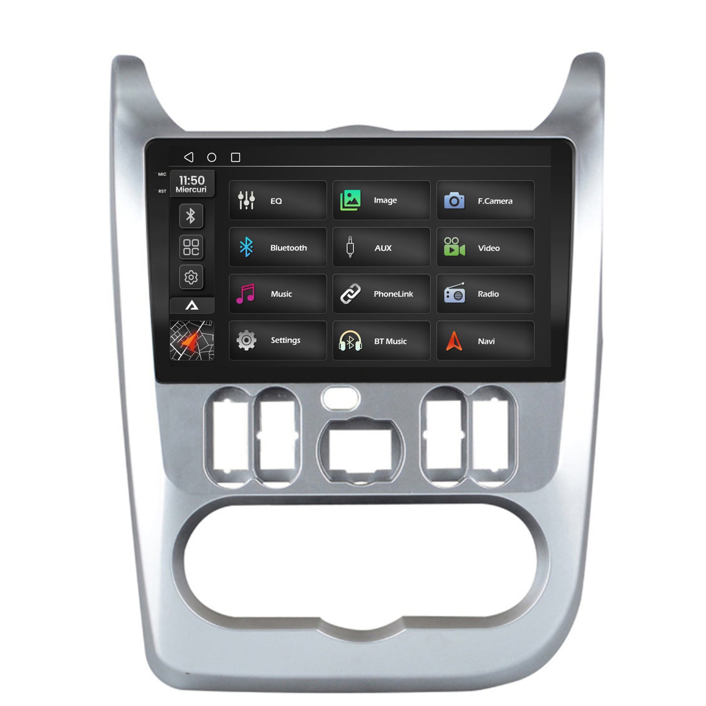 Navigatie 2K Dacia Logan / Duster / Sandero (2009-2013), Android, S-Quadcore / 4GB RAM + 64GB ROM, 9.5 Inch - AD-BGS90042K+AD-BGRKIT367