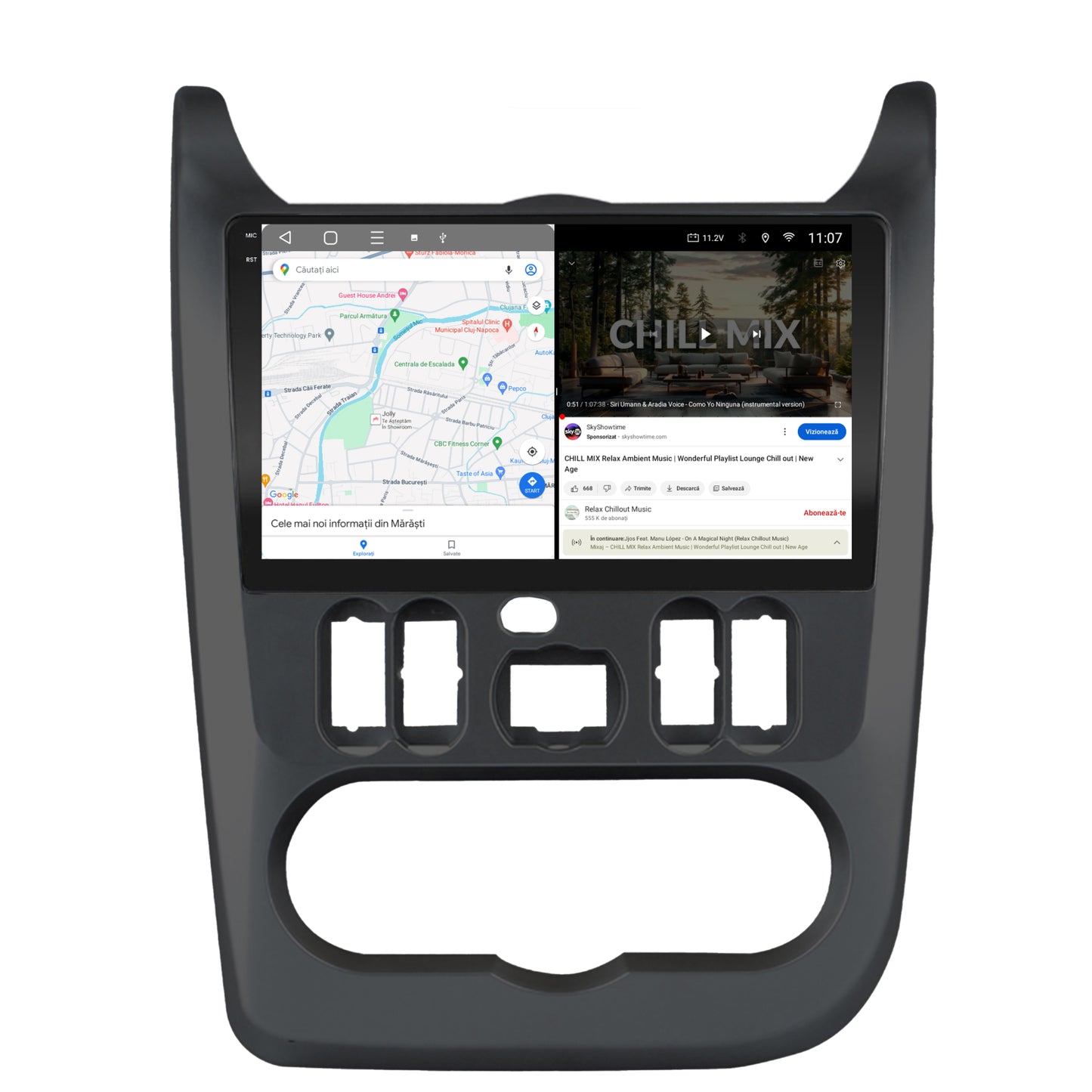 Navigatie 2K Dacia Logan / Duster / Sandero (2009-2013), Android, S-Quadcore / 4GB RAM + 64GB ROM, 9.5 Inch - AD-BGS90042K+AD-BGRKIT367B
