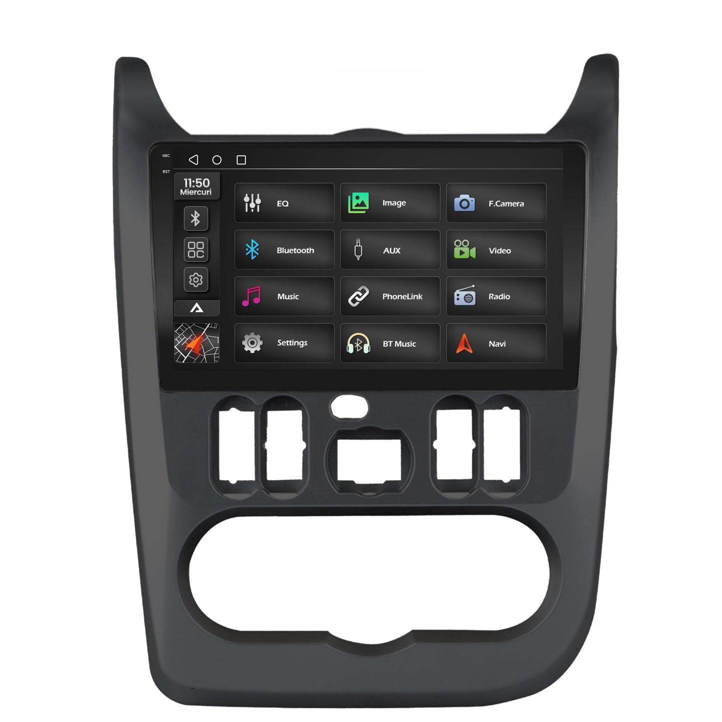 Navigatie 2K Dacia Logan / Duster / Sandero (2009-2013), Android, S-Quadcore / 4GB RAM + 64GB ROM, 9.5 Inch - AD-BGS90042K+AD-BGRKIT367B