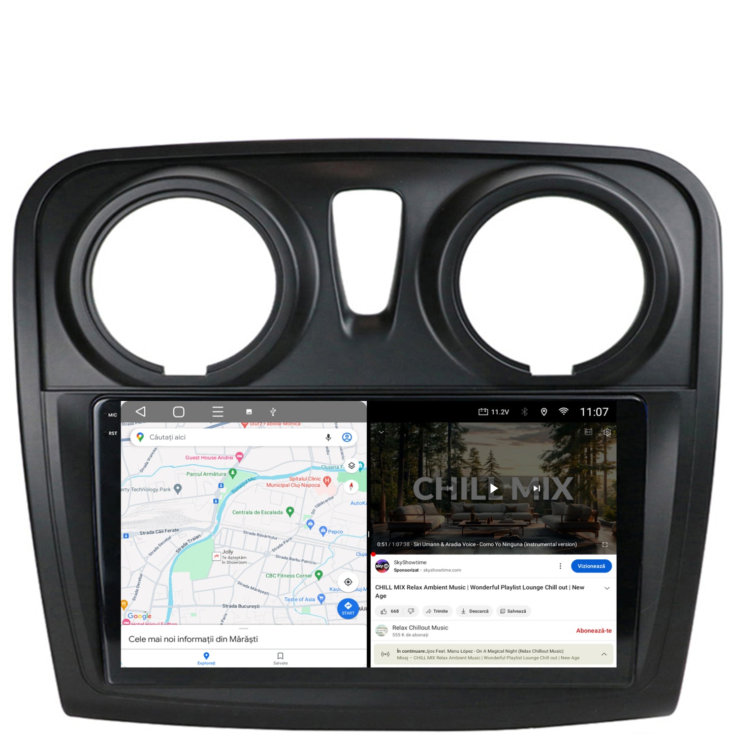 Navigatie 2K Dacia Logan / Sandero, Android, S-Quadcore / 4GB RAM + 64GB ROM, 9.5 Inch - AD-BGS90042K+AD-BGRKIT376