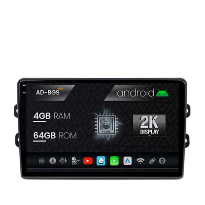 Navigatie 2K Dacia/Renault, Android, S-Quadcore / 4GB RAM + 64GB ROM, 9.5 Inch - AD-BGS90042K+AD-BGRKIT383