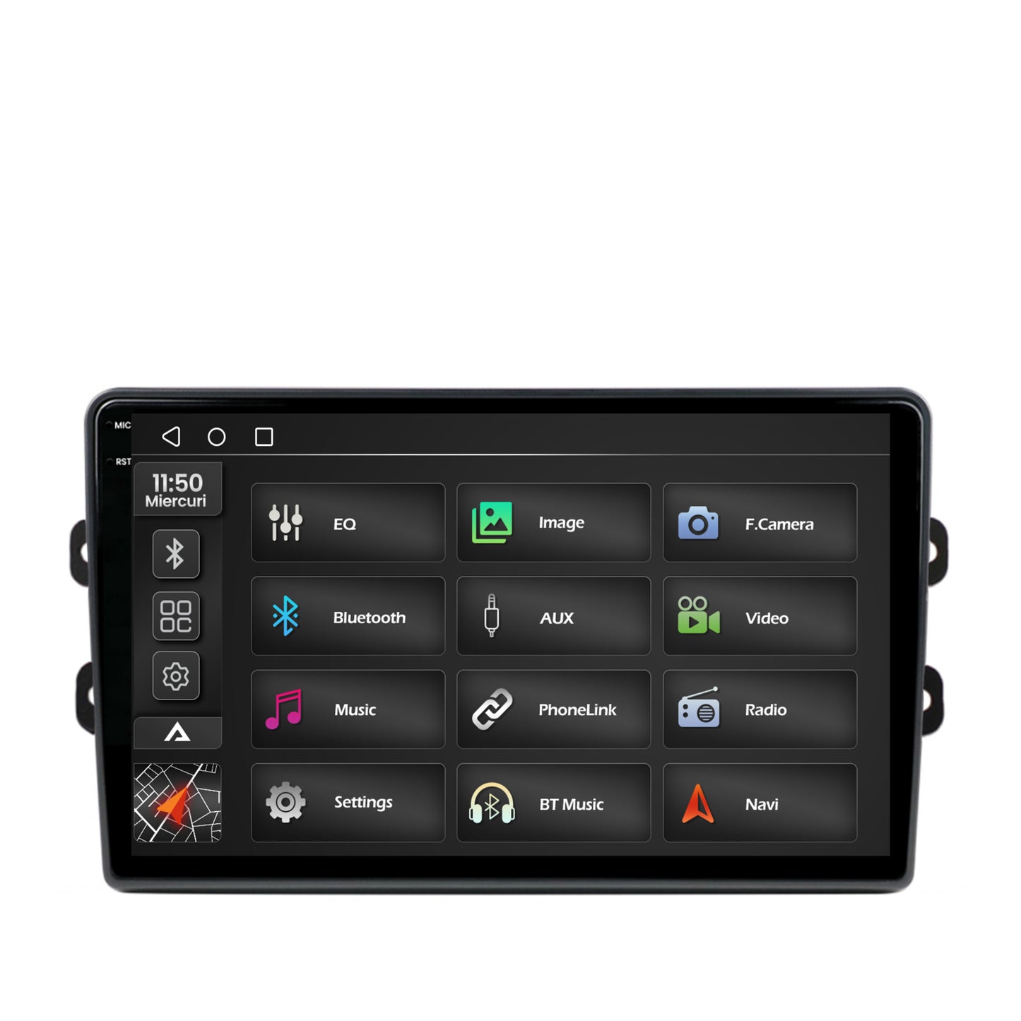 Navigatie 2K Dacia/Renault, Android, S-Quadcore / 4GB RAM + 64GB ROM, 9.5 Inch - AD-BGS90042K+AD-BGRKIT383