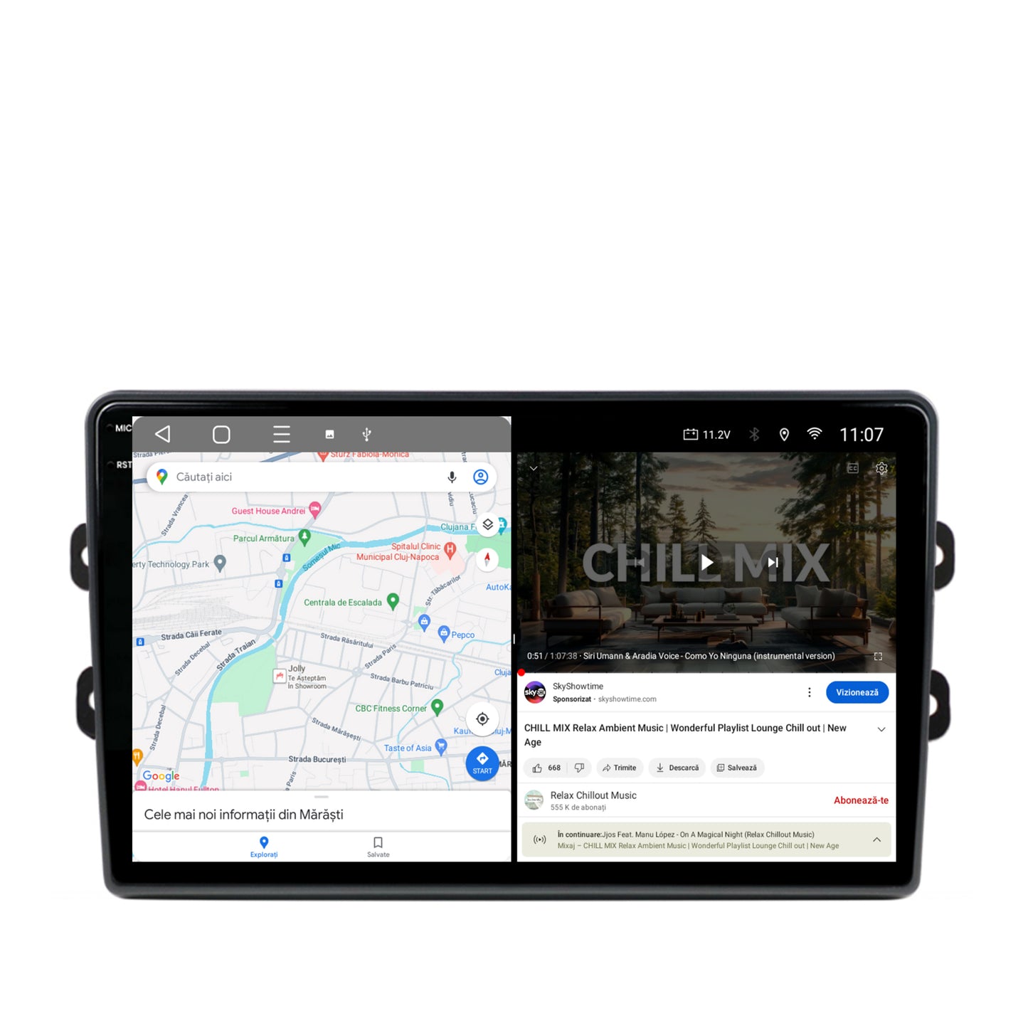 Navigatie 2K Dacia/Renault, Android, S-Quadcore / 4GB RAM + 64GB ROM, 9.5 Inch - AD-BGS90042K+AD-BGRKIT383