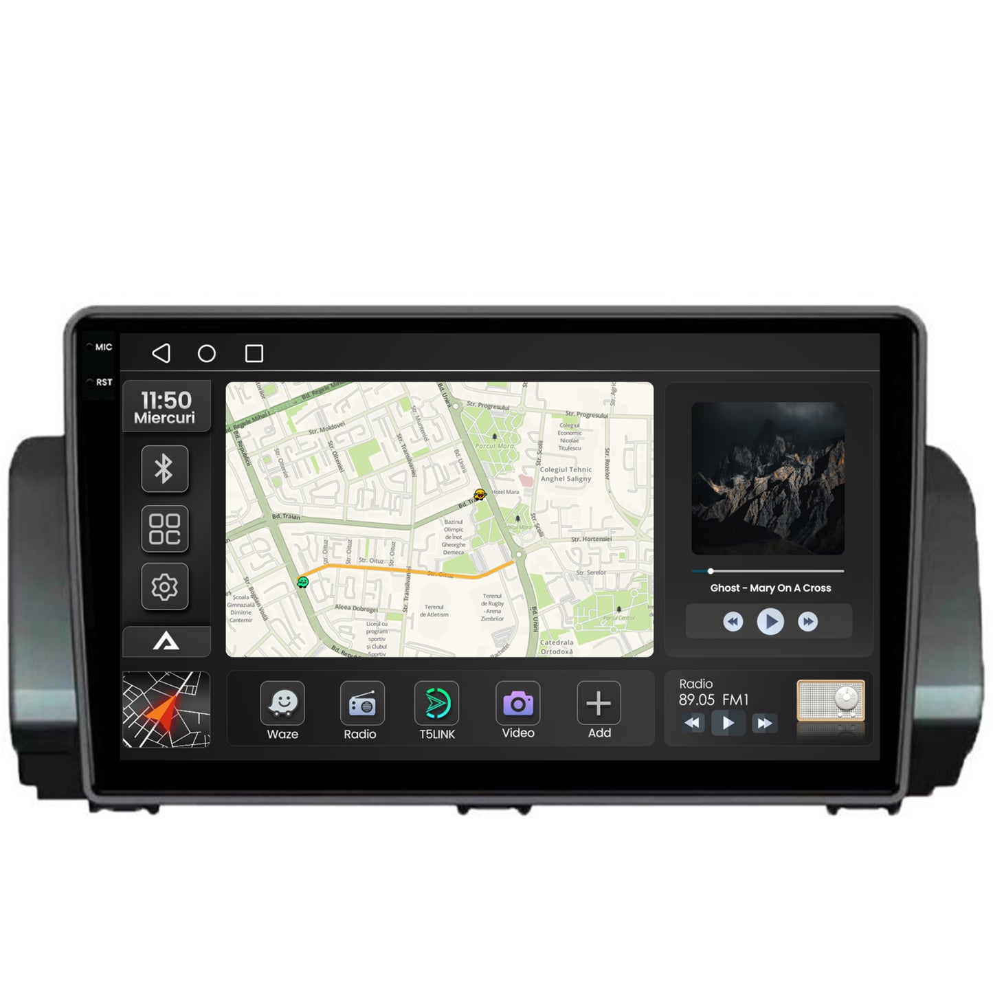 Navigatie 2K Dacia Sandero / Logan (2021-Prezent), Android, S-Quadcore / 4GB RAM + 64GB ROM, 10.36 Inch - AD-BGS100042K+AD-BGRKIT366V3