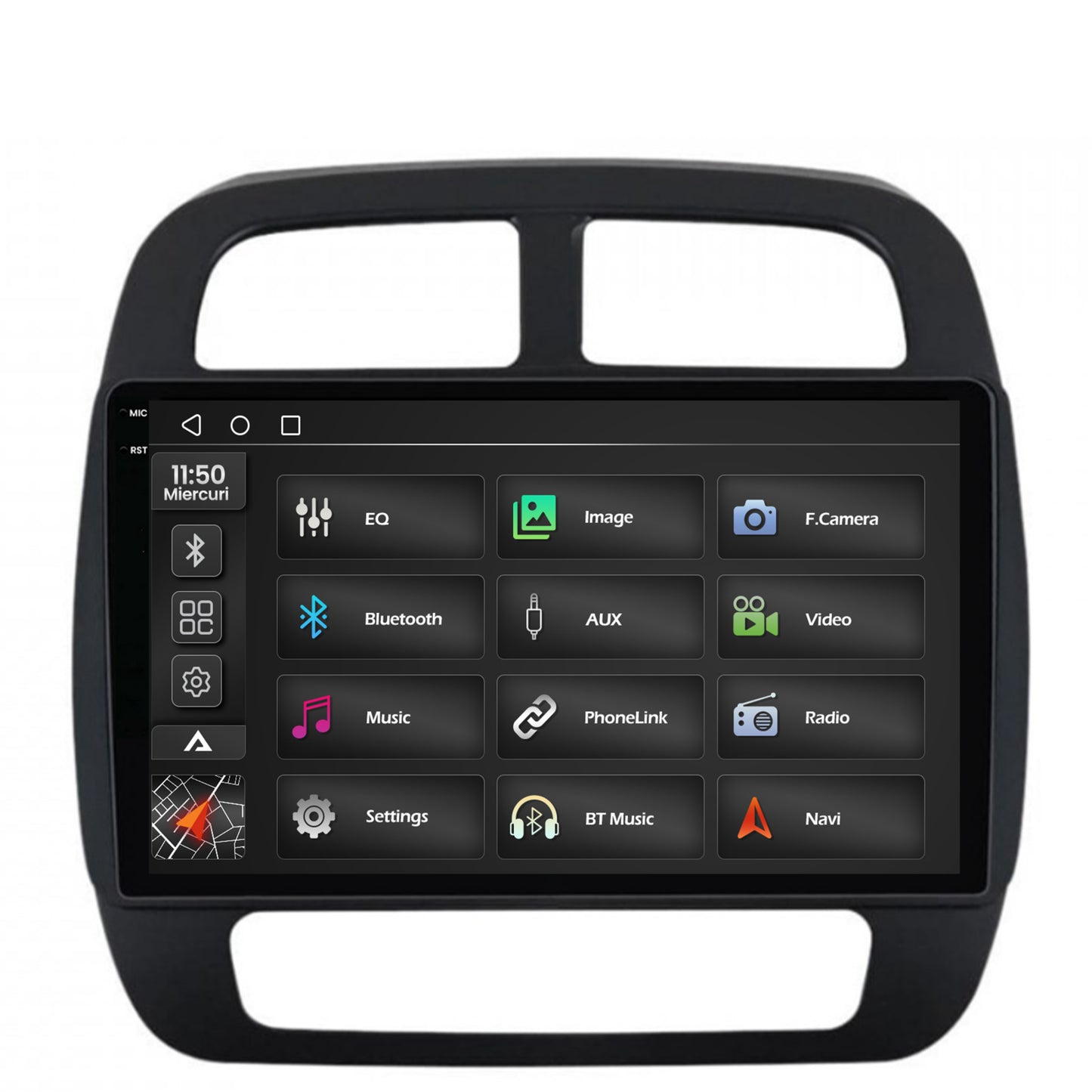 Navigatie 2K Dacia Spring (2021- Prezent), Android, S-Quadcore / 4GB RAM + 64GB ROM, 9.5 Inch - AD-BGS90042K+AD-BGRKIT366V4s
