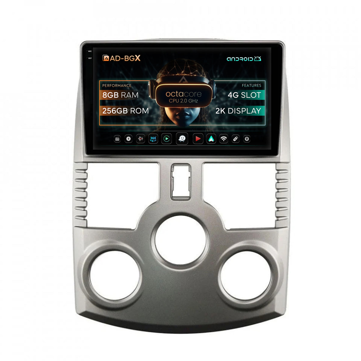 Navigatie 2K Daihatsu Terios (2005+), Android, S-Quadcore / 4GB RAM + 64GB ROM, 9.5 Inch - AD-BGS90042K+AD-BGRKIT109V3