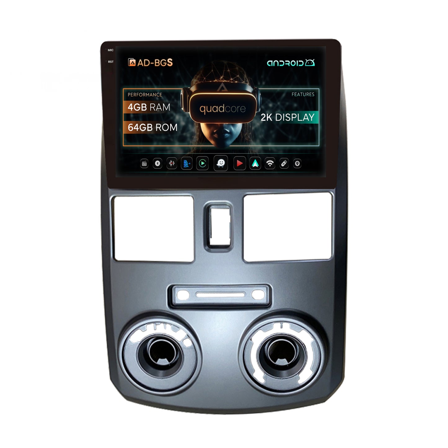 Navigatie 2K Daihatsu Terios (2005+), Android, S-Quadcore / 4GB RAM + 64GB ROM, 9.5 Inch - AD-BGS90042K+AD-BGRKIT094
