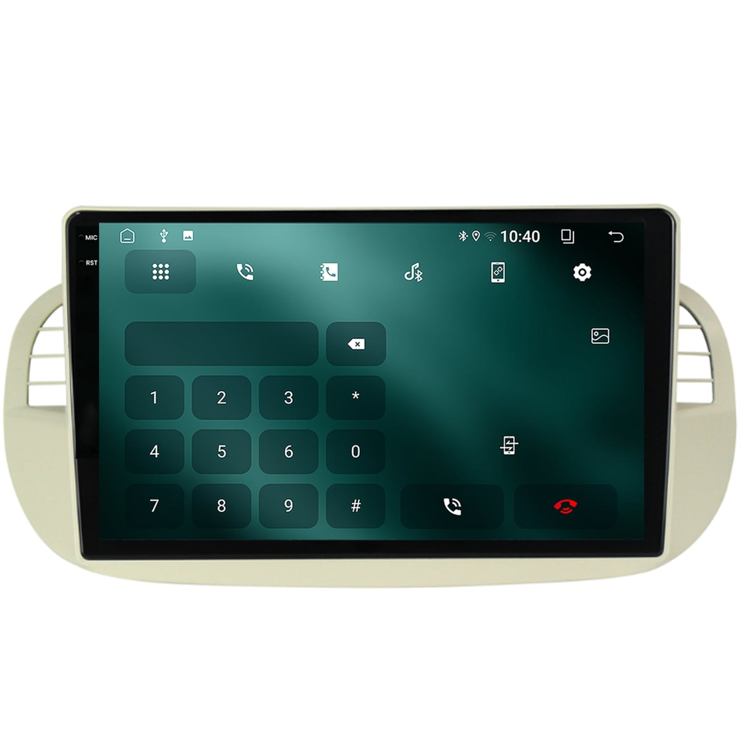 Navigatie 2K Fiat 500 (2007-2014), Android, S-Quadcore / 4GB RAM + 64GB ROM, 9.5 Inch - AD-BGS90042K+AD-BGRKIT362V2