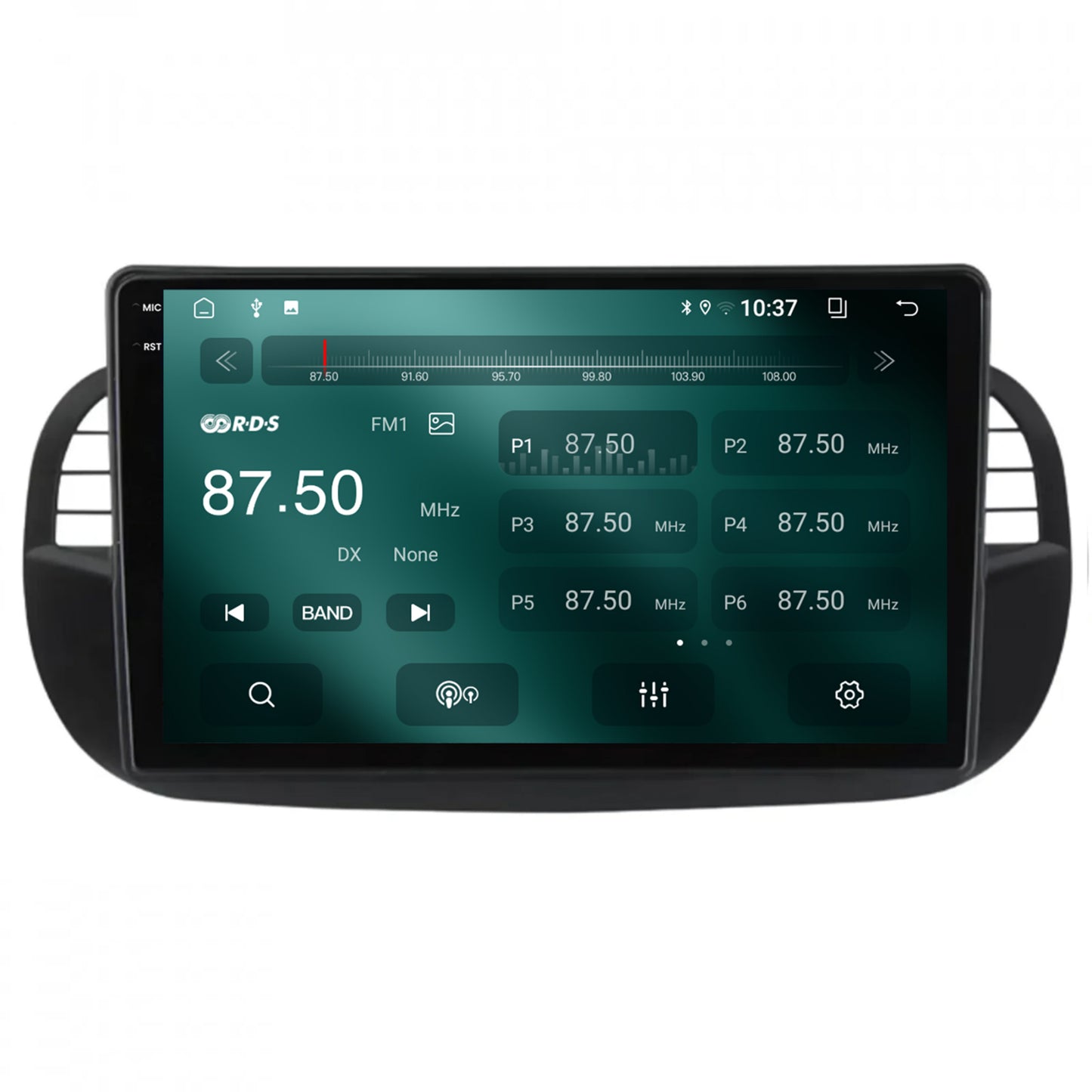 Navigatie 2K Fiat 500 (2007-2014), Android, S-Quadcore / 4GB RAM + 64GB ROM, 9.5 Inch - AD-BGS90042K+AD-BGRKIT362V3