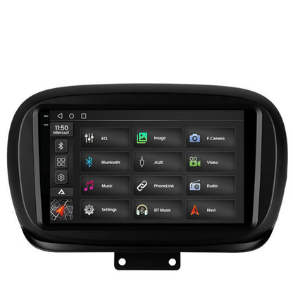 Navigatie 2K Fiat 500X (2014-2020), Android, S-Quadcore / 4GB RAM + 64GB ROM, 9.5 Inch - AD-BGS90042K+AD-BGRKIT362