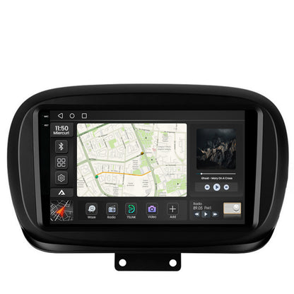 Navigatie 2K Fiat 500X (2014-2020), Android, S-Quadcore / 4GB RAM + 64GB ROM, 9.5 Inch - AD-BGS90042K+AD-BGRKIT362