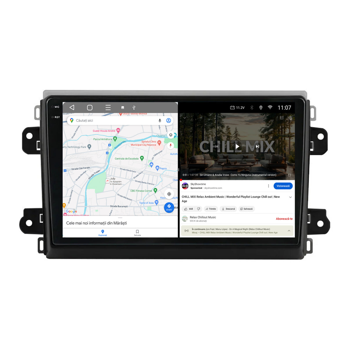 Navigatie 2K Fiat Ducato 2022+, Android, S-Quadcore / 4GB RAM + 64GB ROM, 9.5 Inch - AD-BGS90042K+AD-BGRKIT355V3