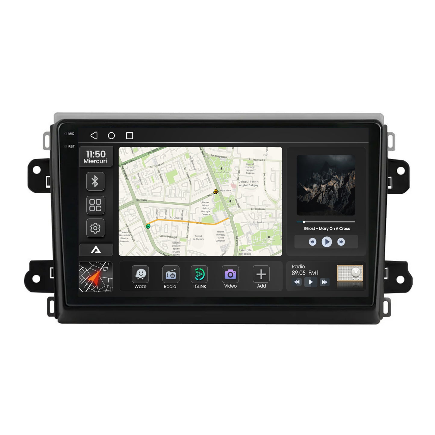 Navigatie 2K Fiat Ducato 2022+, Android, S-Quadcore / 4GB RAM + 64GB ROM, 9.5 Inch - AD-BGS90042K+AD-BGRKIT355V3