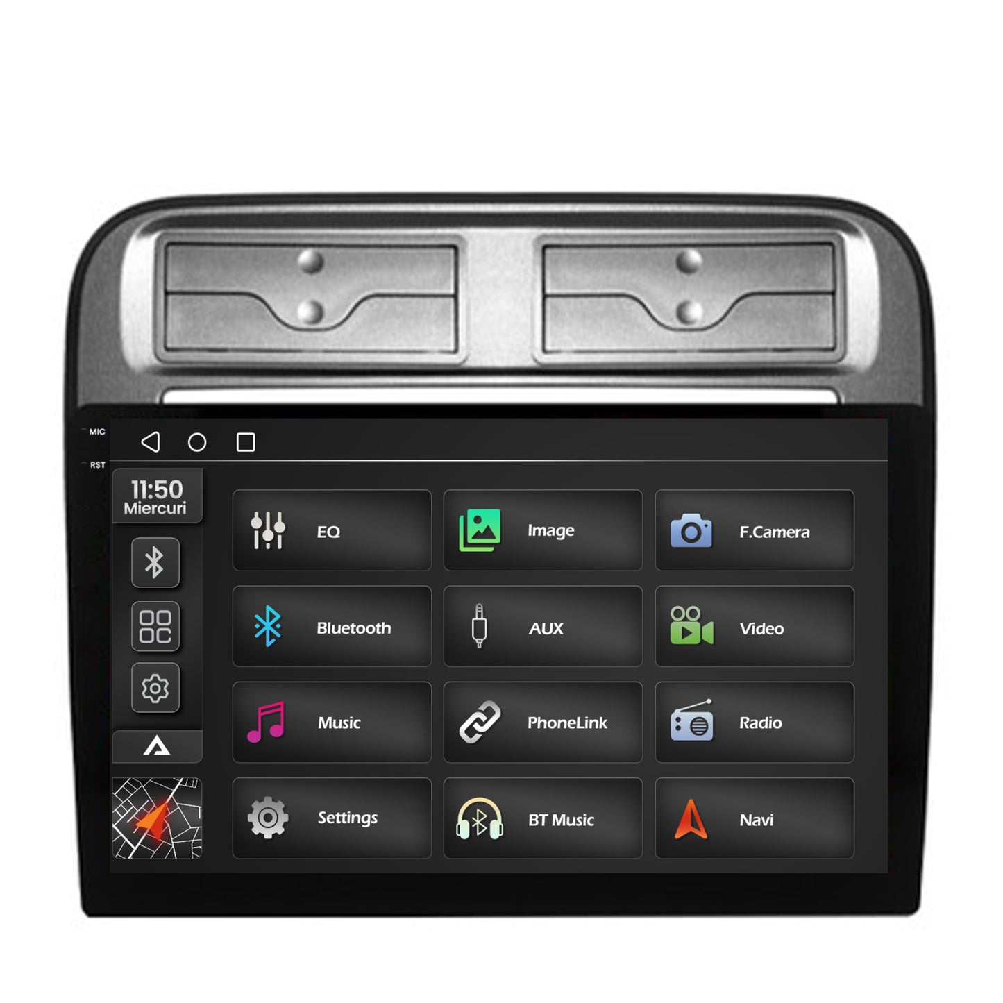 Navigatie 2K Fiat Punto / Linea (2007-2014), Android, S-Quadcore / 4GB RAM + 64GB ROM, 9.5 Inch - AD-BGS90042K+AD-BGRKIT157
