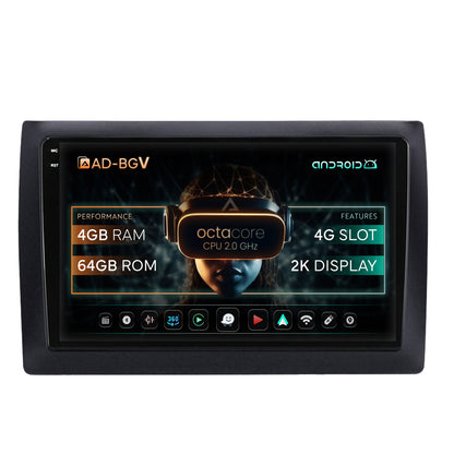 Navigatie 2K Fiat Stilo Android OS, V-Octacore / 4GB RAM + 64GB ROM, 9.5 Inch - AD-BGV90042K+AD-BGRKIT356V2