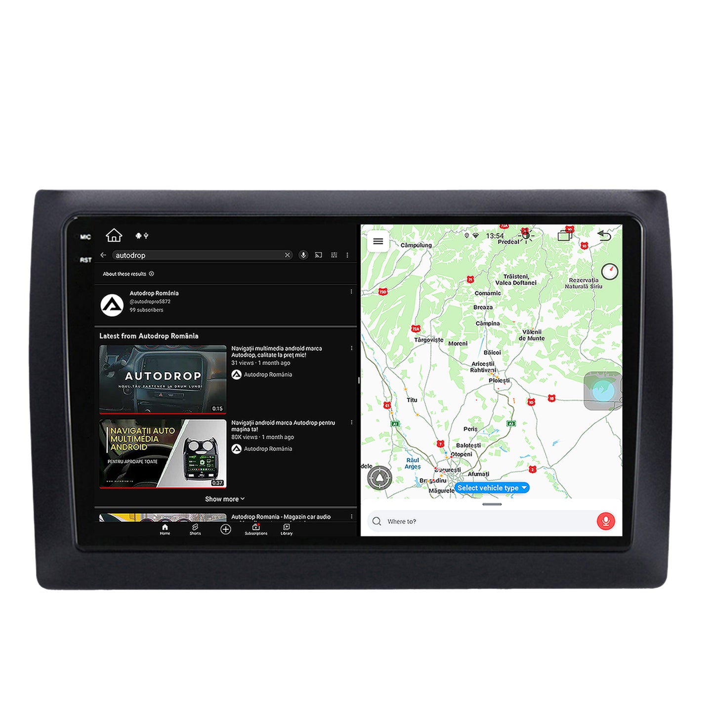 Navigatie 2K Fiat Stilo Android OS, V-Octacore / 4GB RAM + 64GB ROM, 9.5 Inch - AD-BGV90042K+AD-BGRKIT356V2