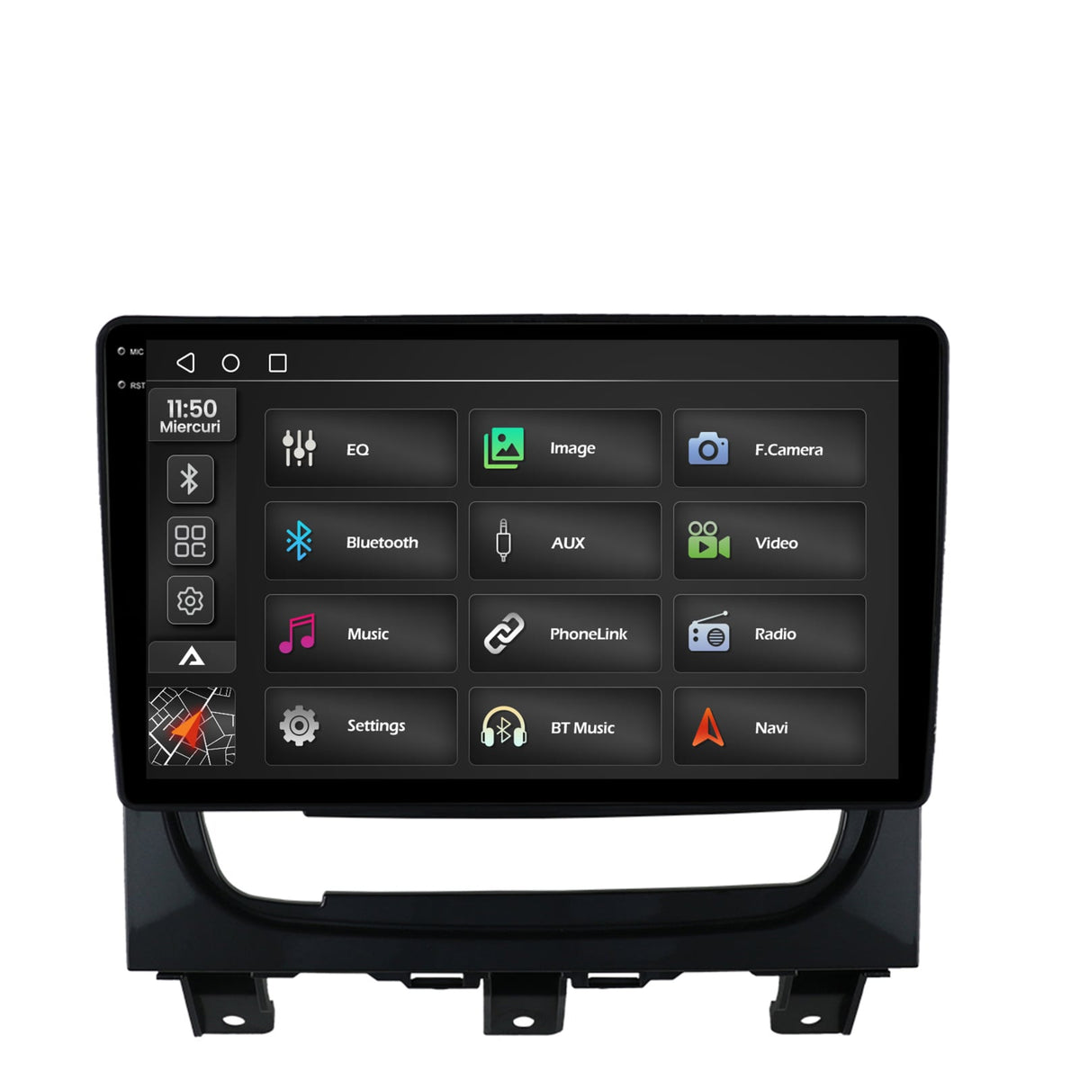 Navigatie 2K Fiat Strada / Idea (2011-2016), Android, S-Quadcore / 4GB RAM + 64GB ROM, 9.5 Inch - AD-BGS90042K+AD-BGRKIT350