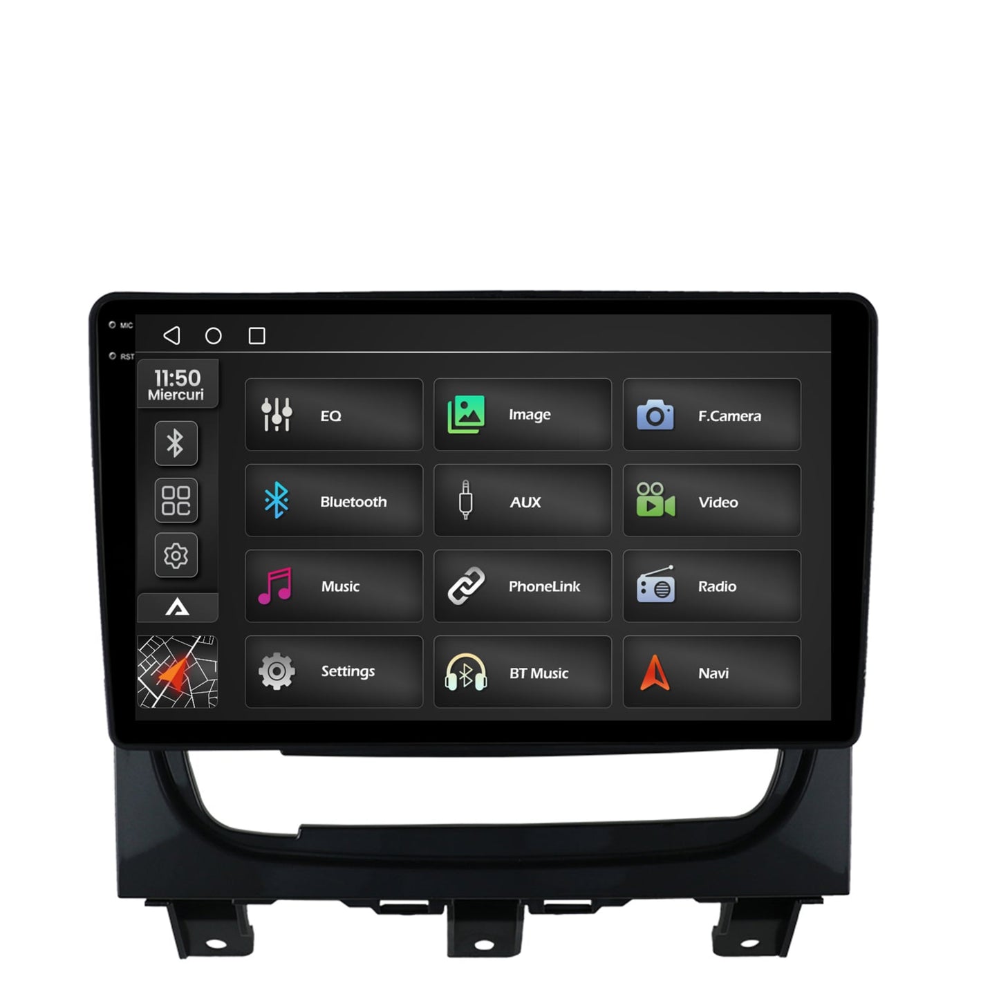 Navigatie 2K Fiat Strada / Idea (2011-2016), Android, S-Quadcore / 4GB RAM + 64GB ROM, 9.5 Inch - AD-BGS90042K+AD-BGRKIT350