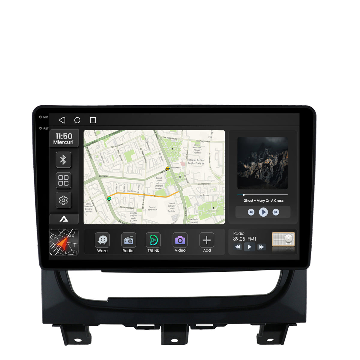 Navigatie 2K Fiat Strada / Idea (2011-2016), Android, S-Quadcore / 4GB RAM + 64GB ROM, 9.5 Inch - AD-BGS90042K+AD-BGRKIT350