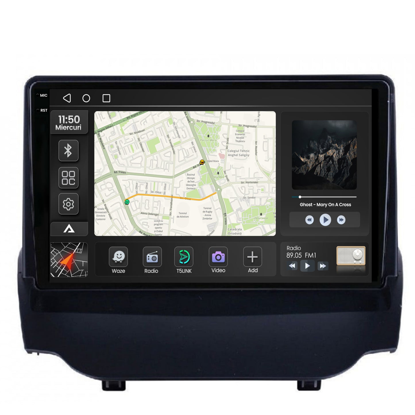 Navigatie 2K Ford EcoSport (2013-2016) Android, S-Quadcore / 4GB RAM + 64GB ROM, 9.5 Inch - AD-BGS90042K+BGRKIT118