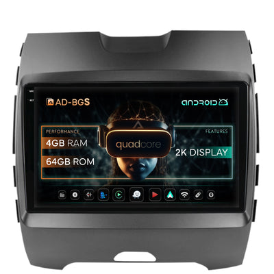 Navigatie 2K Ford Edge (2016-2021), Android, S-Quadcore / 4GB RAM + 64GB ROM, 9.5 Inch - AD-BGS90042K+AD-BGRKIT110