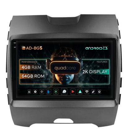 Navigatie 2K Ford Edge (2016-2021), Android, S-Quadcore / 4GB RAM + 64GB ROM, 9.5 Inch - AD-BGS90042K+AD-BGRKIT110