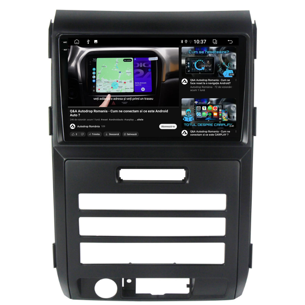 Navigatie 2K Ford F150 (2008-2014), Android, S-Quadcore / 4GB RAM + 64GB ROM, 9.5 Inch - AD-BGS90042K+AD-AD-BGRKIT139