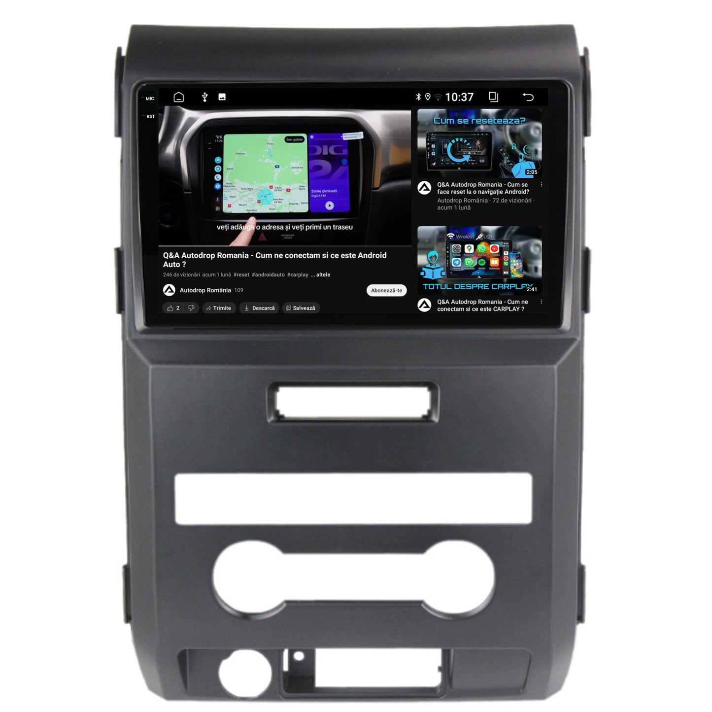 Navigatie 2K Ford F150 (2008-2014), Android, S-Quadcore / 4GB RAM + 64GB ROM, 9.5 Inch - AD-BGS90042K+AD-BGRKIT138