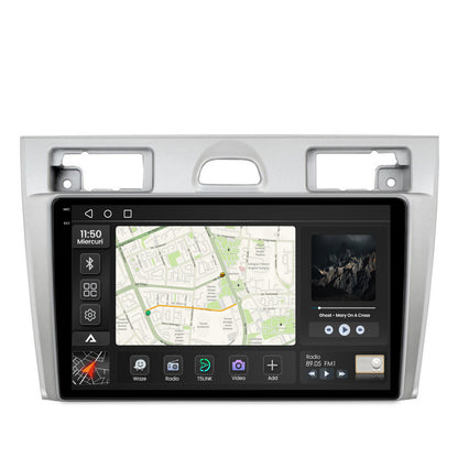 Navigatie 2K Ford Fiesta (2002-2008), Android, S-Quadcore / 4GB RAM + 64GB ROM, 9.5 Inch - AD-BGS90042K+AD-BGRKIT143