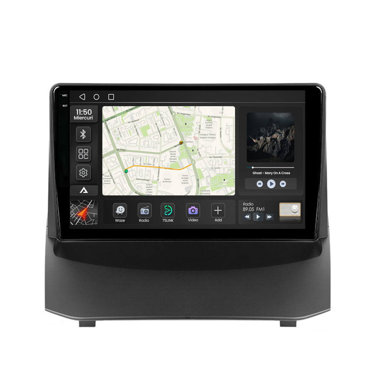 Navigatie 2K Ford Fiesta (2009-2012), Android, S-Quadcore / 4GB RAM + 64GB ROM, 9.5 Inch - AD-BGS90042K+AD-BGRKIT131-0912