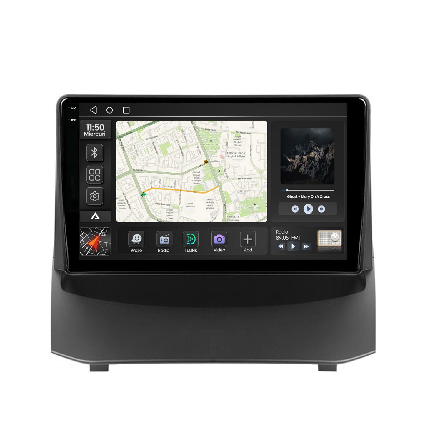 Navigatie 2K Ford Fiesta (2013-2017), Android, S-Quadcore / 4GB RAM + 64GB ROM, 9.5 Inch - AD-BGS90042K+AD-BGRKIT131-1317