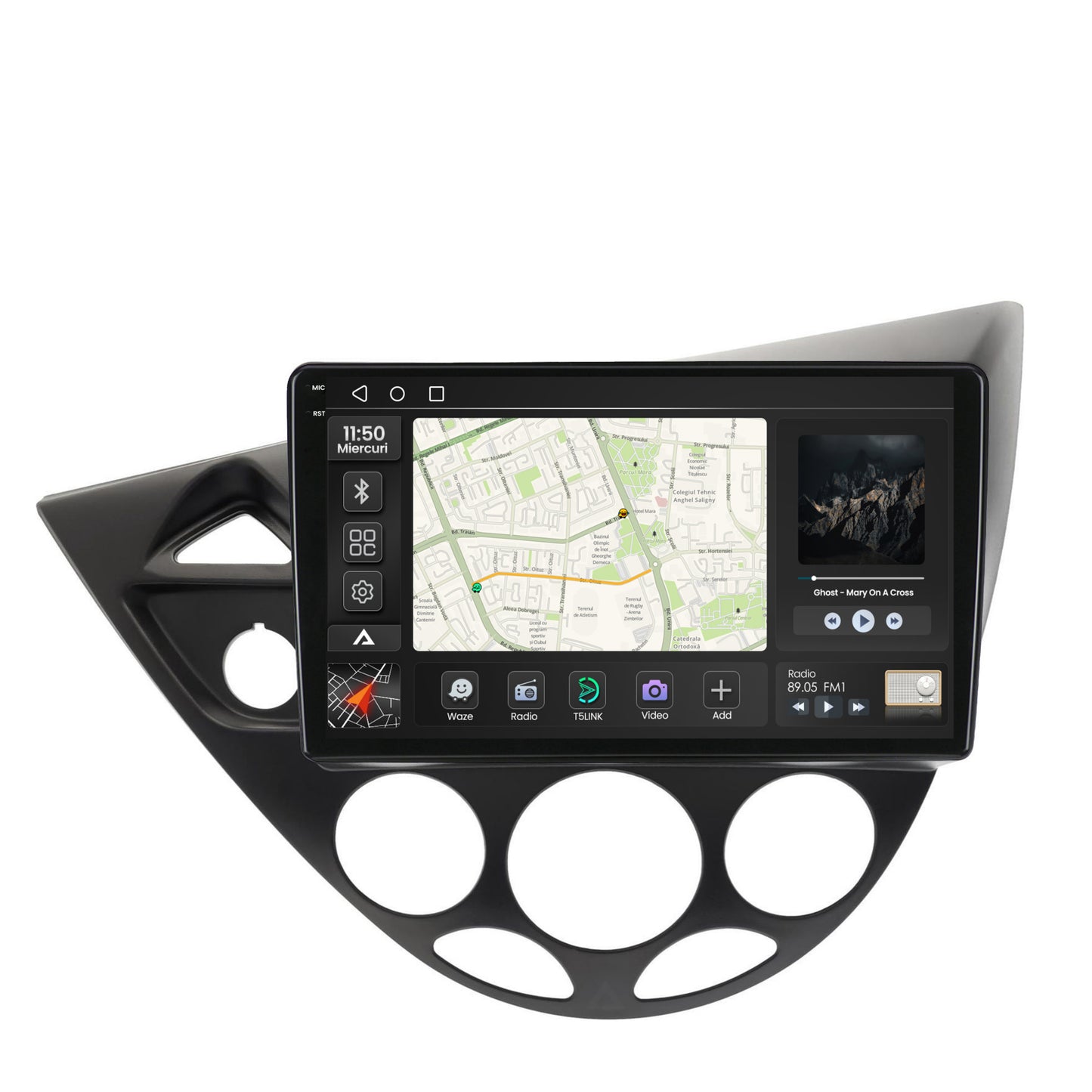 Navigatie 2K Ford Focus 1 (1998-2004), Android, S-Quadcore / 4GB RAM + 64GB ROM, 9.5 Inch - AD-BGS90042K+AD-BGRKIT112V2