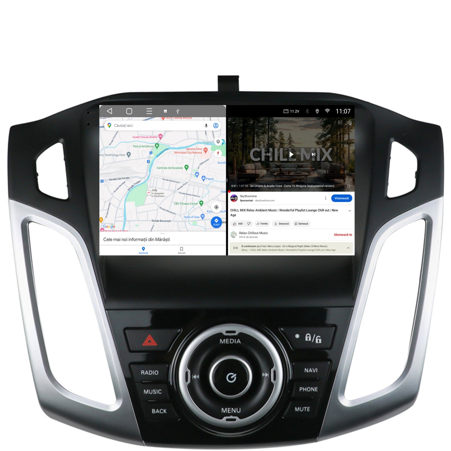 Navigatie 2K Ford Focus 3 (2011-2019), Android, S-Quadcore / 4GB RAM + 64GB ROM, 9.5 Inch - AD-BGS90042K+AD-BGRKIT144