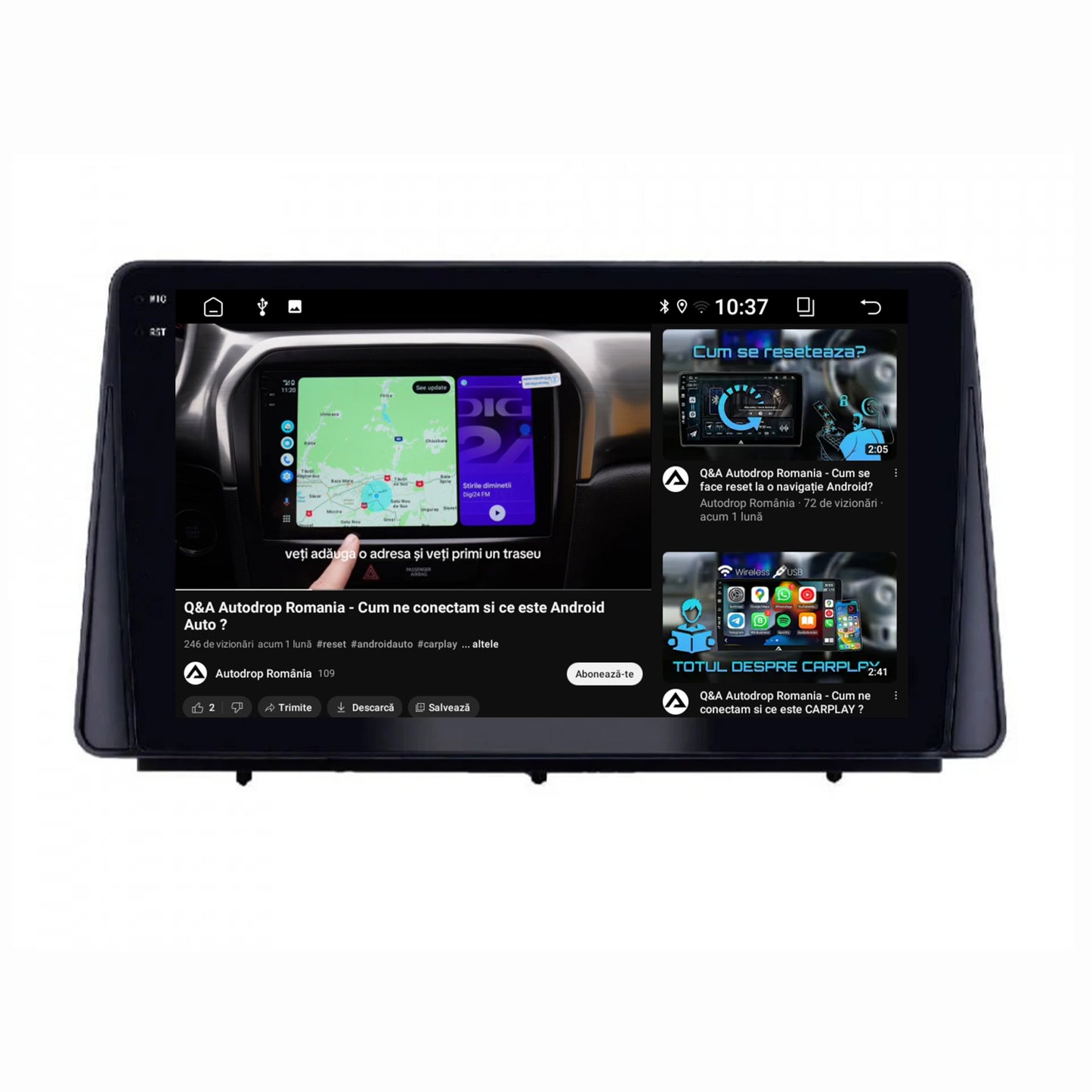 Navigatie 2K Ford Focus MK4 (2019+), Android, S-Quadcore / 4GB RAM + 64GB ROM, 10.36 Inch - AD-BGS100042K+AD-BGRKIT158