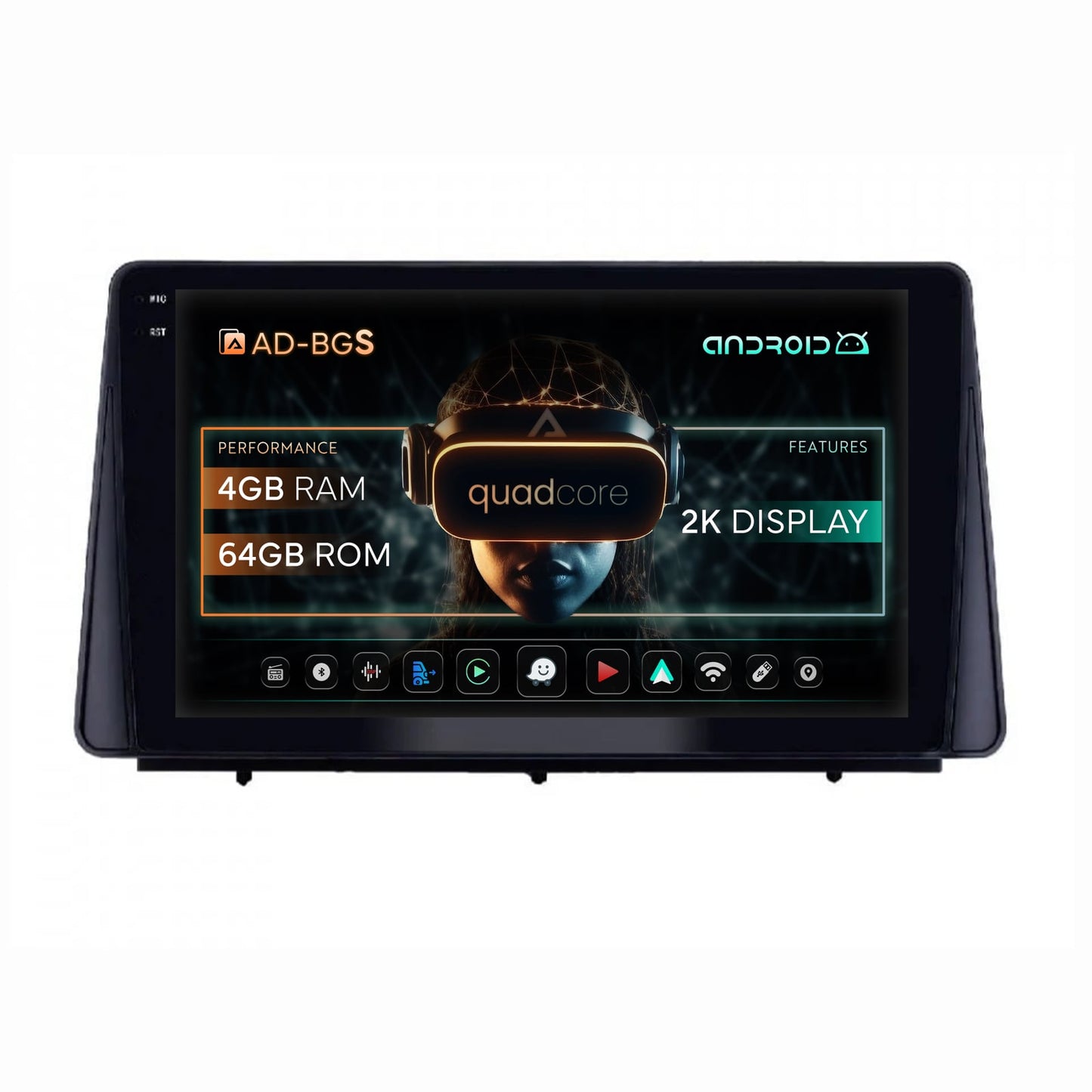 Navigatie 2K Ford Focus MK4 (2019+), Android, S-Quadcore / 4GB RAM + 64GB ROM, 10.36 Inch - AD-BGS100042K+AD-BGRKIT158