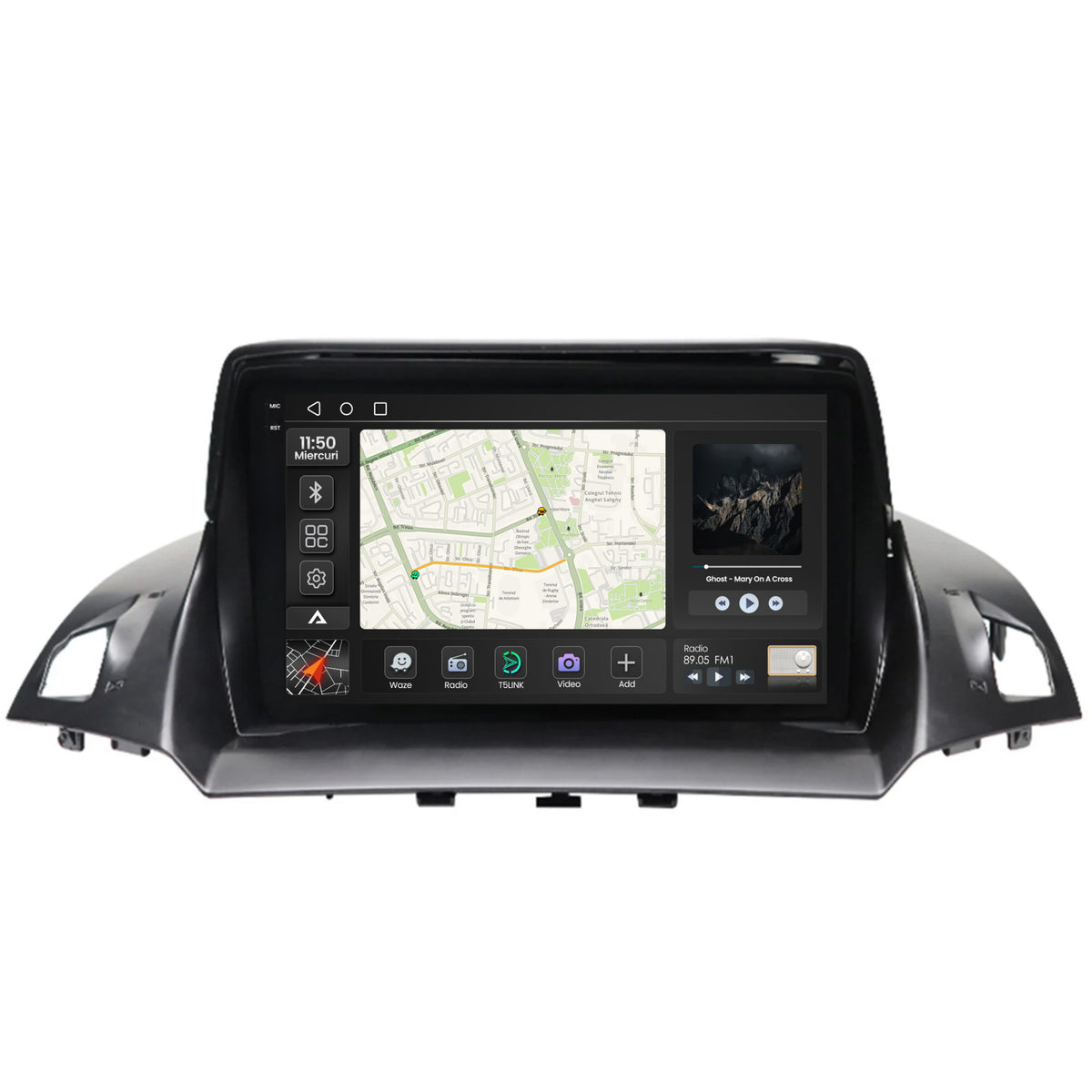 Navigatie 2K Ford Kuga / C-Max (2013-2018), Android, S-Quadcore / 4GB RAM + 64GB ROM, 9.5 Inch - AD-BGS90042K+AD-BGRKIT114