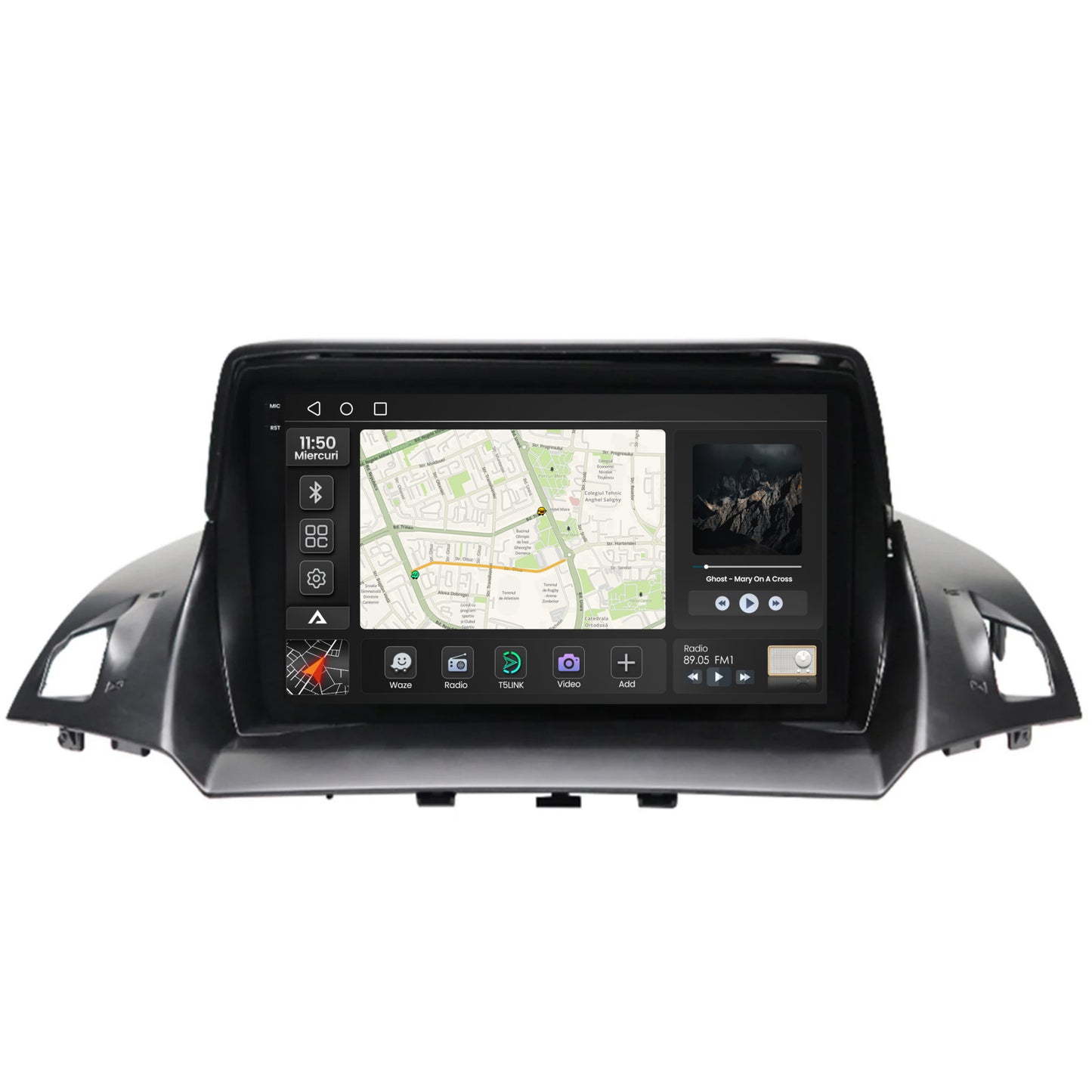 Navigatie 2K Ford Kuga / C-Max (2013-2018), Android, S-Quadcore / 4GB RAM + 64GB ROM, 9.5 Inch - AD-BGS90042K+AD-BGRKIT114