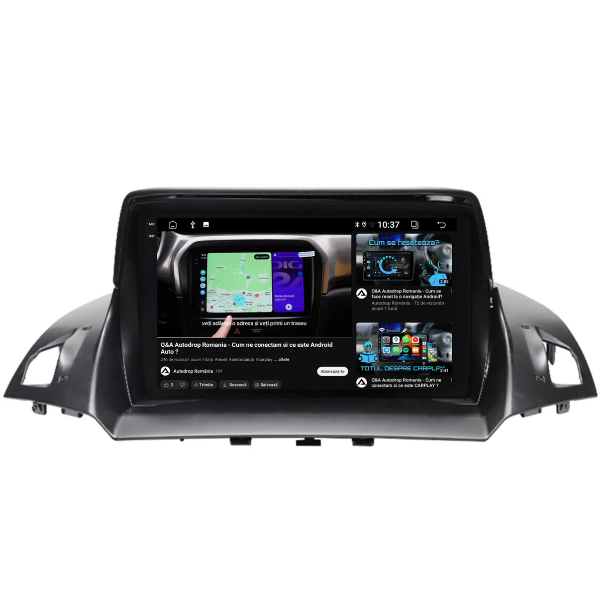Navigatie 2K Ford Kuga / C-Max (2013-2018), Android, S-Quadcore / 4GB RAM + 64GB ROM, 9.5 Inch - AD-BGS90042K+AD-BGRKIT114