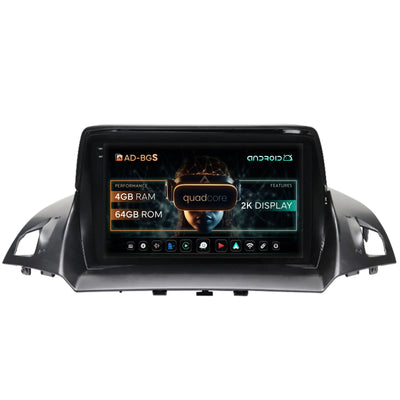 Navigatie 2K Ford Kuga / C-Max (2013-2018), Android, S-Quadcore / 4GB RAM + 64GB ROM, 9.5 Inch - AD-BGS90042K+AD-BGRKIT114