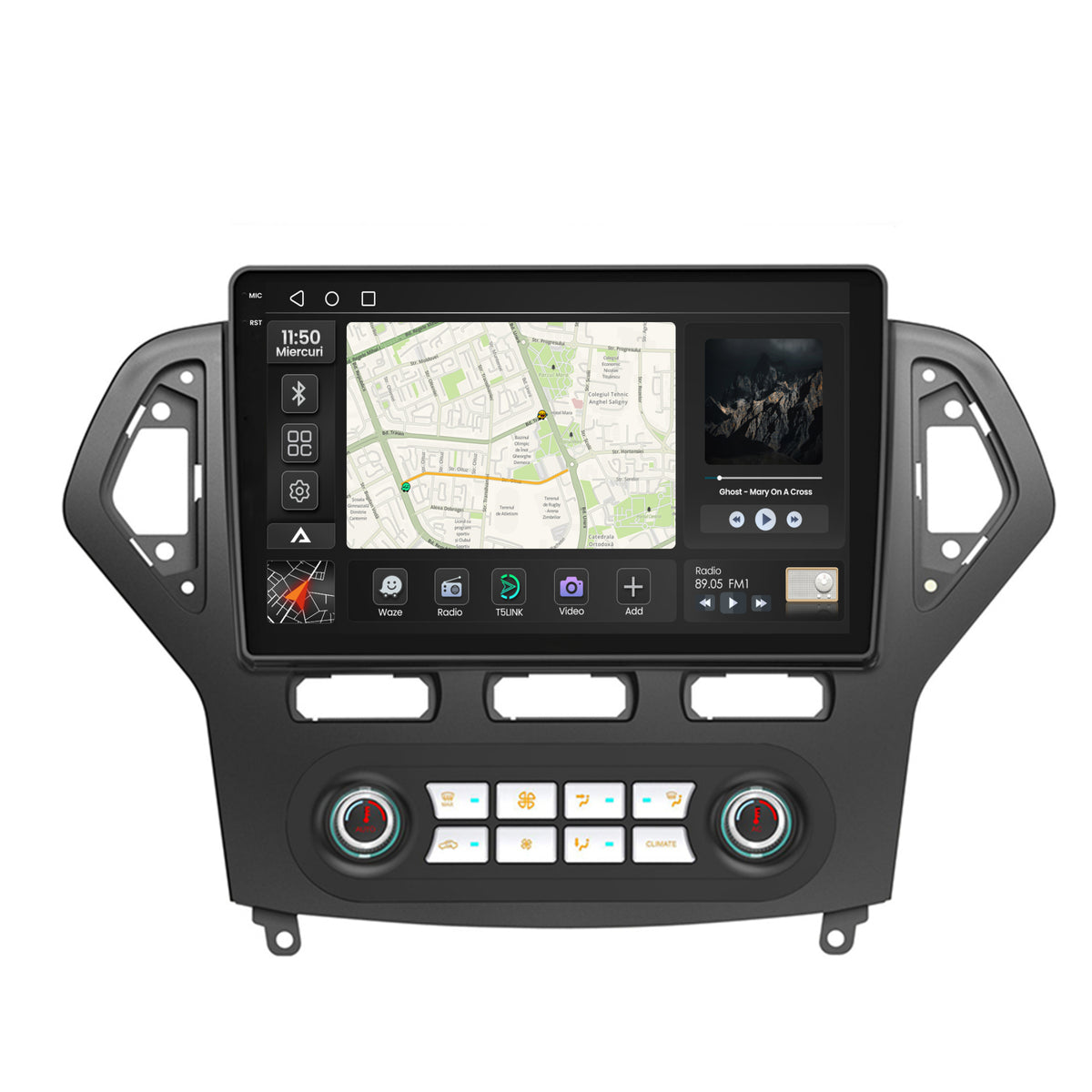 Navigatie 2K Ford Mondeo (2007-2010) Clima Automata, Android, S-Quadcore / 4GB RAM + 64GB ROM, 10.36 Inch - AD-BGS100042K+AD-BGRKIT127
