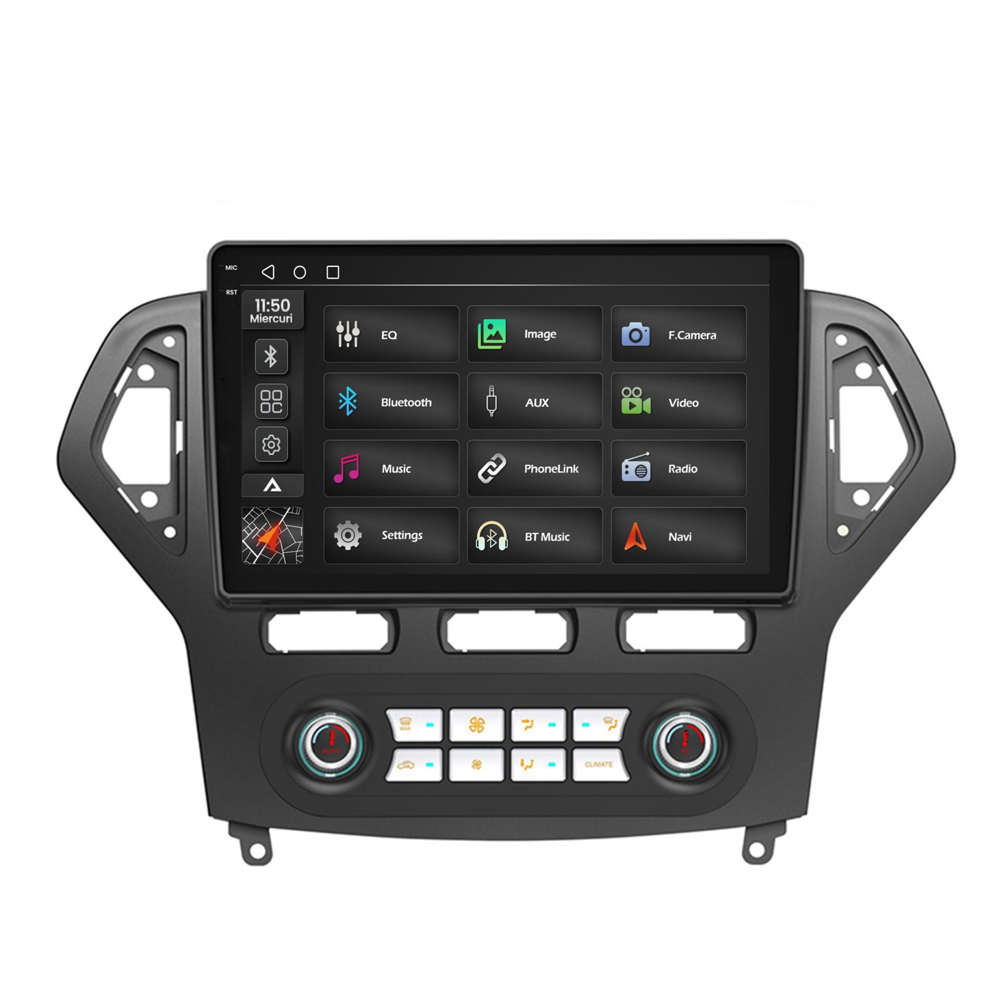 Navigatie 2K Ford Mondeo (2007-2010) Clima Automata, Android, S-Quadcore / 4GB RAM + 64GB ROM, 10.36 Inch - AD-BGS100042K+AD-BGRKIT127