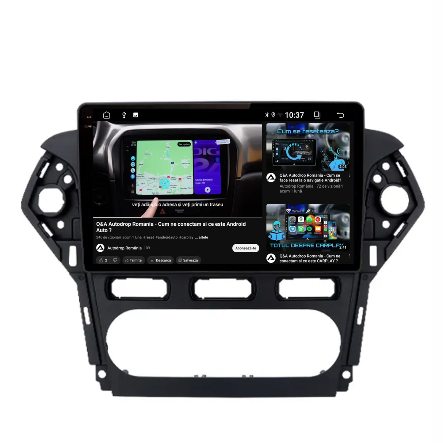 Navigatie 2K Ford Mondeo (2011-2013), Android, S-Quadcore / 4GB RAM + 64GB ROM, 9.5 Inch - AD-BGS90042K+AD-BGRKIT128