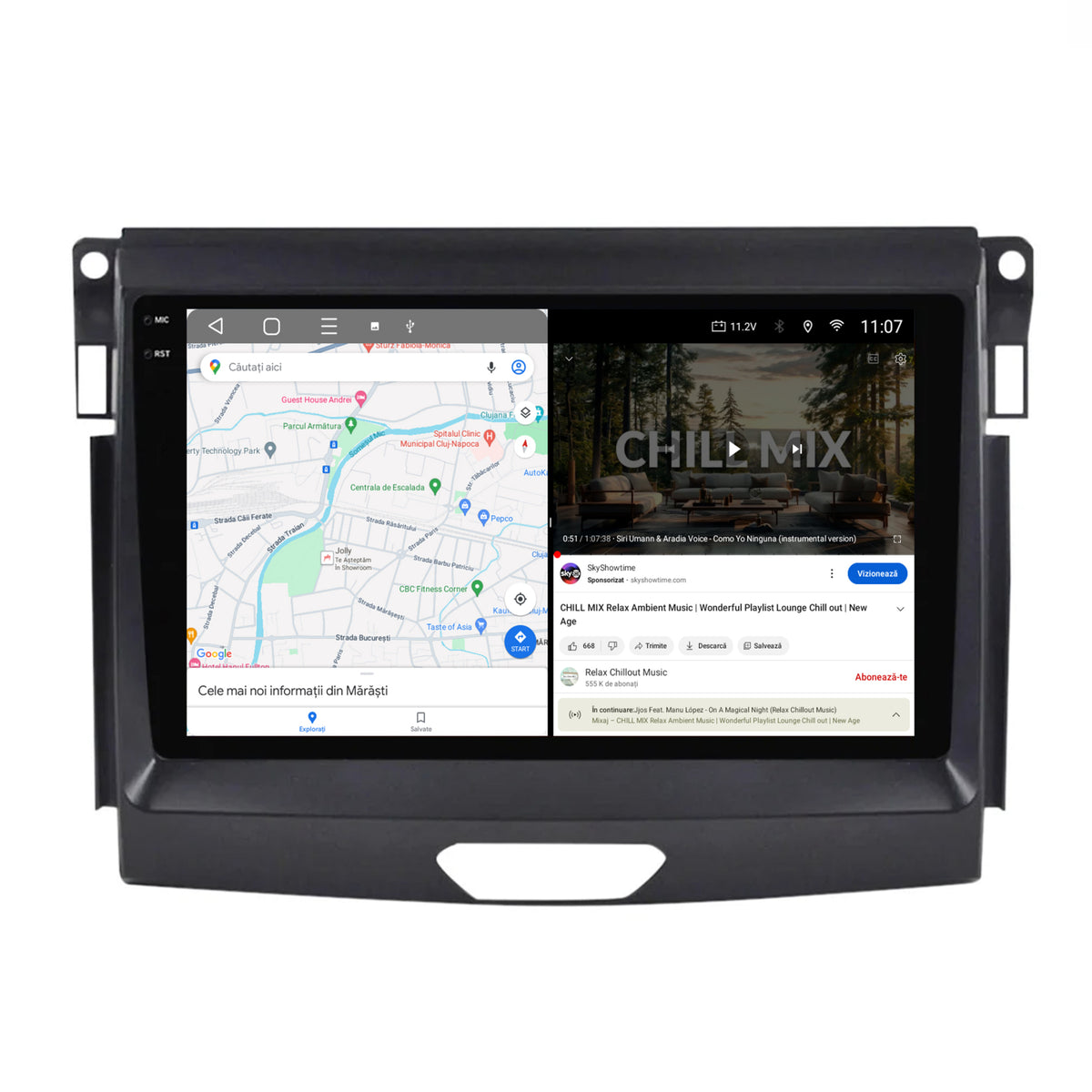 Navigatie 2K Ford Ranger (2015-2020), Android, S-Quadcore / 4GB RAM + 64GB ROM, 9.5 Inch - AD-BGS90042K+AD-BGRKIT120
