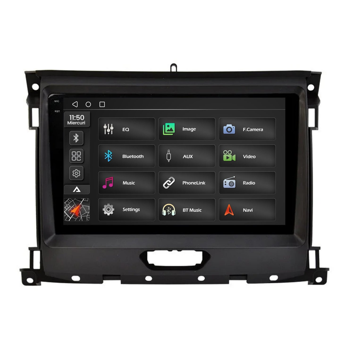 Navigatie 2K Ford Ranger (2015-2022), Android, S-Quadcore / 4GB RAM + 64GB ROM, 9.5 Inch - AD-BGS90042K+AD-BGRKIT120V2