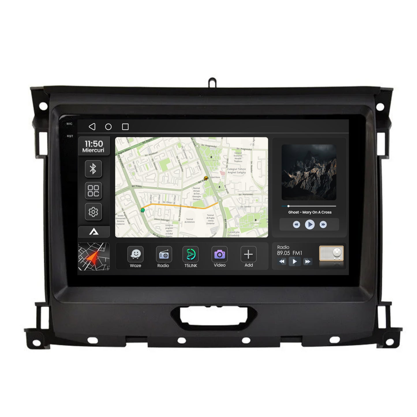 Navigatie 2K Ford Ranger (2015-2022), Android, S-Quadcore / 4GB RAM + 64GB ROM, 9.5 Inch - AD-BGS90042K+AD-BGRKIT120V2