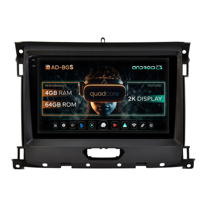 Navigatie 2K Ford Ranger (2015-2022), Android, S-Quadcore / 4GB RAM + 64GB ROM, 9.5 Inch - AD-BGS90042K+AD-BGRKIT120V2
