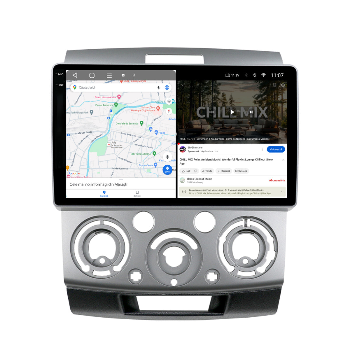 Navigatie 2K Ford Ranger / Mazda BT50 (2007-2012), Android, S-Quadcore / 4GB RAM + 64GB ROM, 9.5 Inch - AD-BGS90042K+AD-BGRKIT136