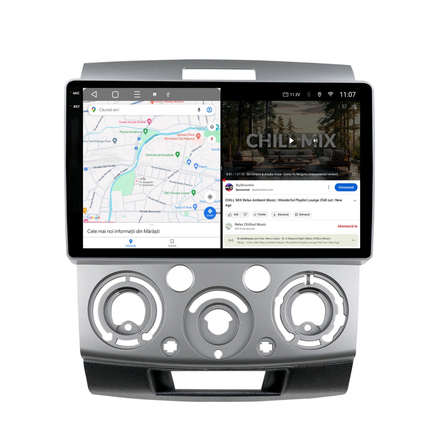 Navigatie 2K Ford Ranger / Mazda BT50 (2007-2012), Android, S-Quadcore / 4GB RAM + 64GB ROM, 9.5 Inch - AD-BGS90042K+AD-BGRKIT136