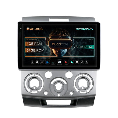Navigatie 2K Ford Ranger / Mazda BT50 (2007-2012), Android, S-Quadcore / 4GB RAM + 64GB ROM, 9.5 Inch - AD-BGS90042K+AD-BGRKIT136