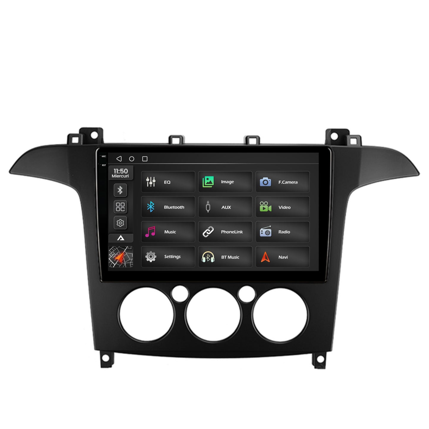 Navigatie 2K Ford S-MAX (2006-2015) Clima Manuala, Android, S-Quadcore / 4GB RAM + 64GB ROM, 9.5 Inch - AD-BGS90042K+AD-BGRKIT124